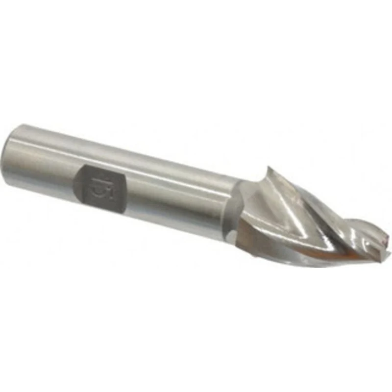 Made in USA 15 per Side 1/4 Small End Diam 1 LOC 3-Flute High Speed Steel Tapered Square End Mill Uncoated, 1/2 Shank...